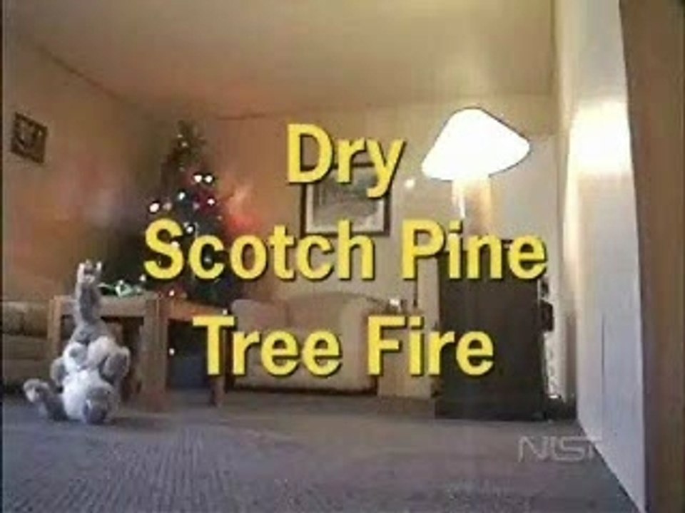 Sapin de Noël en feu