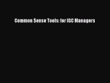 [PDF] Common $ense Tools: for IGC Managers Download Full Ebook