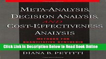 Read Meta-Analysis, Decision Analysis, and Cost-Effectiveness Analysis: Methods for Quantitative
