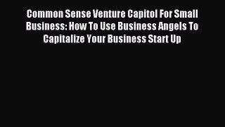 [PDF] Common Sense Venture Capitol For Small Business: How To Use Business Angels To Capitalize