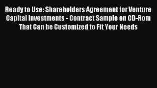 [PDF] Ready to Use: Shareholders Agreement for Venture Capital Investments - Contract Sample