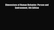 Read Book Dimensions of Human Behavior: Person and Environment 4th Edition ebook textbooks