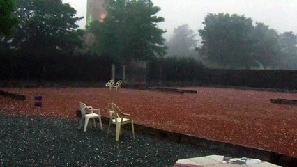 Orange de grêle sur la Loire -24 juin 2016.