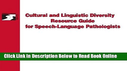 Read Cultural   Linguistic Diversity Resource Guide For Speech-Language Pathologists (Singular