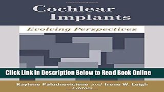 Read Cochlear Implants: Evolving Perspectives  Ebook Free