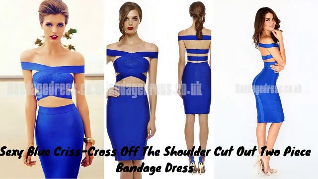 Sexy bandage two piece uk dresses 2016