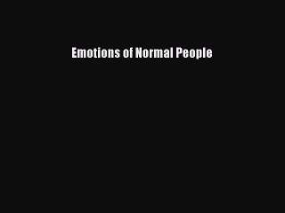 Read Emotions of Normal People PDF Free