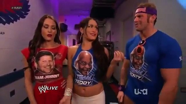 Eve Torres, Bella Twins & Zack Ryder Backstage Segment- Raw 3/26/12