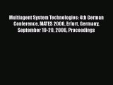 Read Multiagent System Technologies: 4th German Conference MATES 2006 Erfurt Germany September