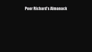 Read Poor Richard's Almanack Ebook Free
