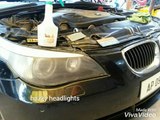 Car headlights cleaning