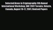 Read Selected Areas in Cryptography: 8th Annual International Workshop SAC 2001 Toronto Ontario