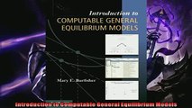 For you  Introduction to Computable General Equilibrium Models