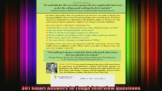 READ book  301 Smart Answers to Tough Interview Questions Full EBook