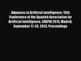 Read Advances in Artificial Intelligence: 15th Conference of the Spanish Association for Artificial