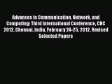Read Advances in Communication Network and Computing: Third International Conference CNC 2012