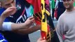 Des supporters italiens brûlent le drapeau belge