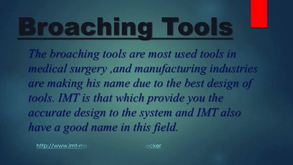 Broaching Tools Suppliers