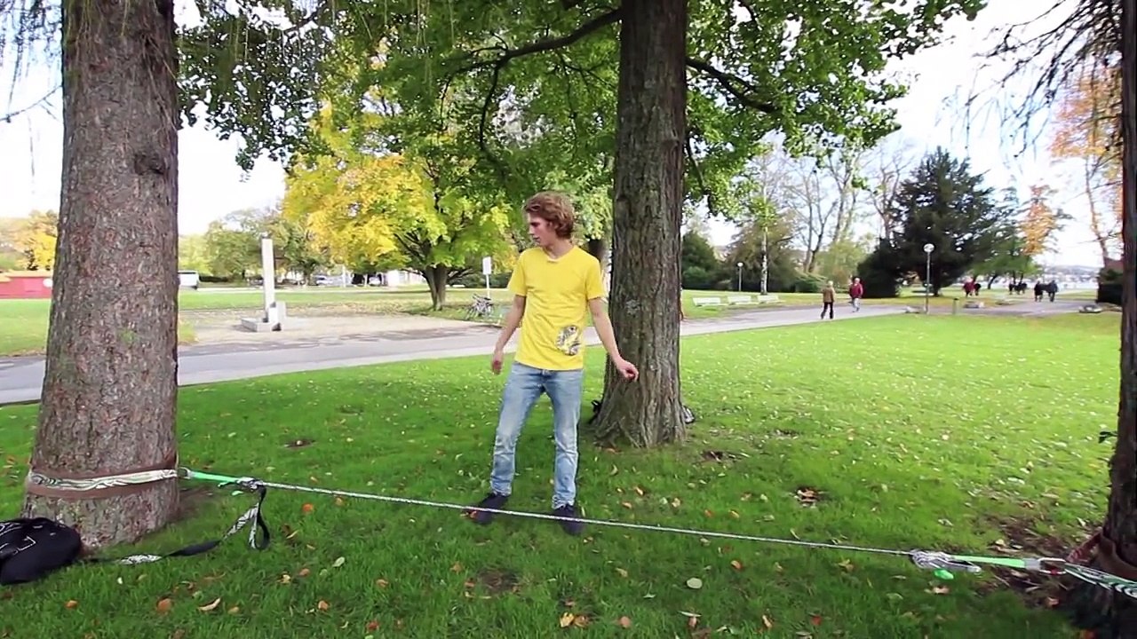 Slackline-Tutorial Standing and Walking