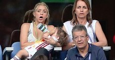 Shakira funny reactions during Spain vs Italy EURO 2016
