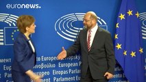 Brüssel: Schulz empfängt Nicola Sturgeon, Tusk nicht