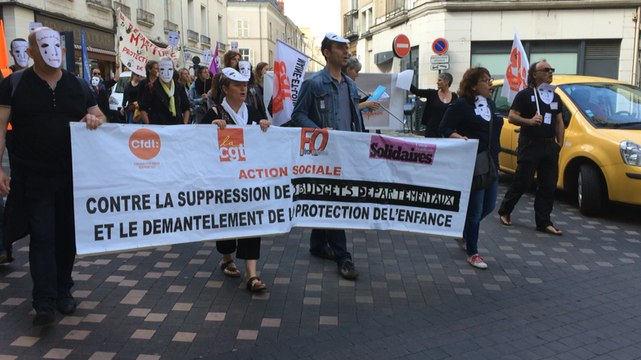Manifestation de salariés du social