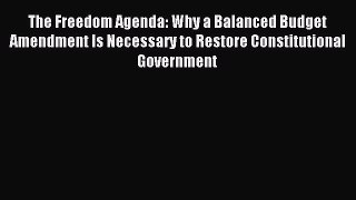 Read The Freedom Agenda: Why a Balanced Budget Amendment Is Necessary to Restore Constitutional