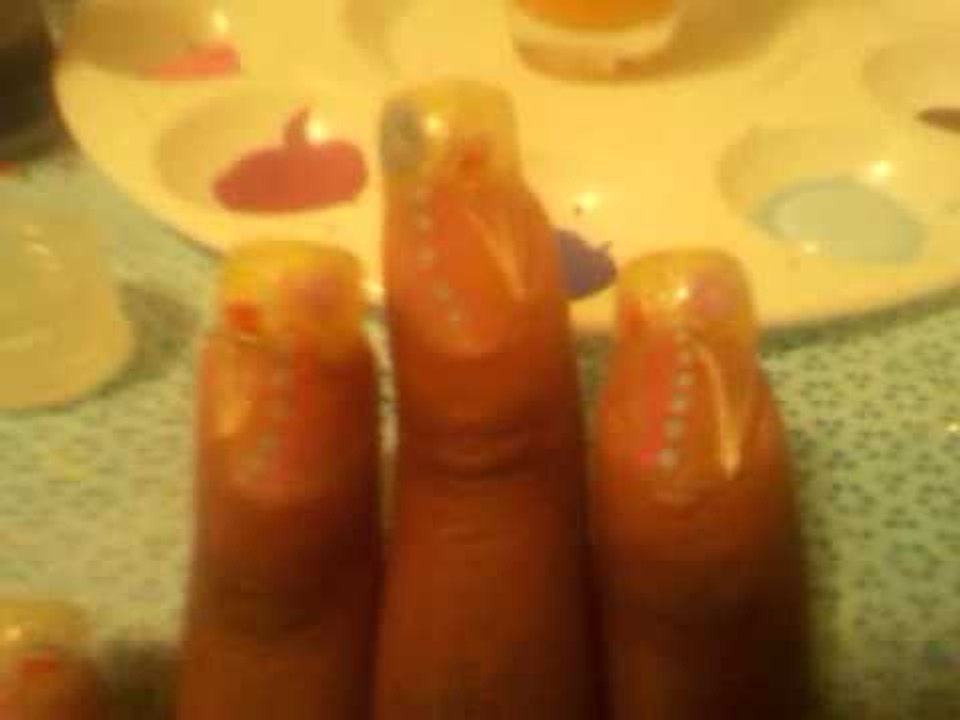 Fimo and acrylic spring design