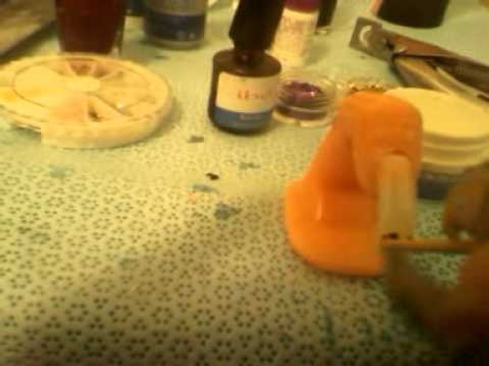 Green and gold nail tutorial pt. 1