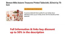Benson Mills Autumn Treasures Printed Tablecloth, 52-Inch by 70-Inch