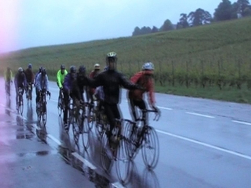 les bords du léman sous la pluie