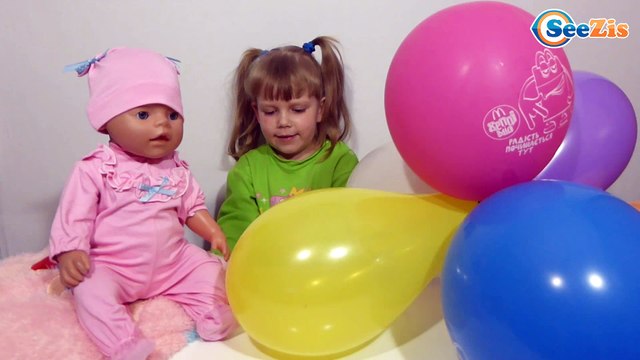 Кукла Беби Борн. Девочка Ника играет в лотерею со своей игрушкой. Видео для детей. Baby Born Doll