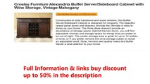 Crosley Furniture Alexandria Buffet Server/Sideboard Cabinet with Wine Storage, Vintage Mahogany