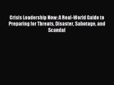 Download Crisis Leadership Now: A Real-World Guide to Preparing for Threats Disaster Sabotage