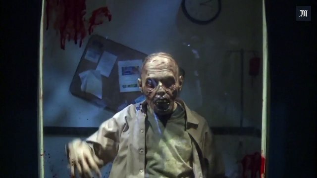 Visite d'une attraction sur le thème de Walking Dead