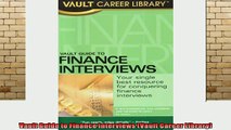 READ book  Vault Guide to Finance Interviews Vault Career Library Full EBook