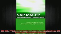 READ book  SAP MM  PP Interview Questions Answers and Explanations SAP Production Planning Full Free