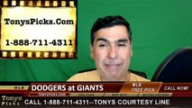 LA Dodgers vs. San Francisco Giants Pick Prediction MLB Baseball Odds Preview 6-11-2016