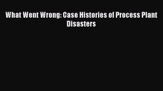 Download What Went Wrong: Case Histories of Process Plant Disasters PDF Free