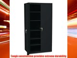 HON SC2472P 36 by 24 by 72-Inch 5 Adjustable Shelves Assembled High Storage Cabinet Black