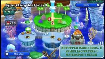 New Super Mario Bros. U: Sparkling Waters-1: Waterspout Beach - Star Coins