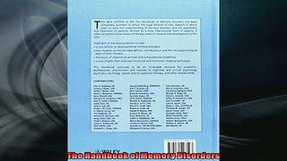 READ book  The Handbook of Memory Disorders  BOOK ONLINE