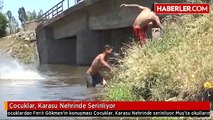 Çocuklar, Karasu Nehrinde Serinliyor