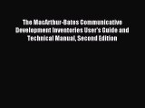 [PDF] The MacArthur-Bates Communicative Development Inventories User's Guide and Technical