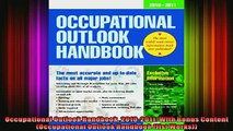 READ book  Occupational Outlook Handbook 20102011 With Bonus Content Occupational Outlook Handbook Full Free