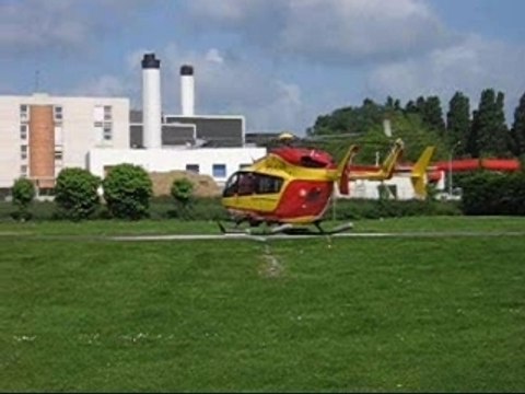 Dragon 50 au decollage héliport CHU Rennes