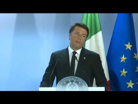 Bruxelles - Renzi al Consiglio europeo del 28 e 29 giugno - Conferenza stampa (29.06.16)