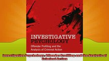 FREE PDF  Investigative Psychology Offender Profiling and the Analysis of Criminal Action READ ONLINE