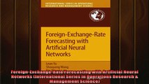 For you  ForeignExchangeRate Forecasting with Artificial Neural Networks International Series in