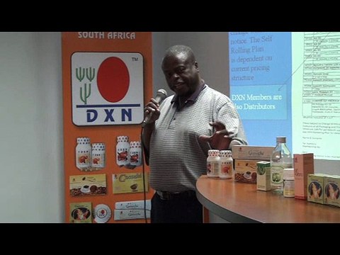 dxn@icon.co.za PARALYSED on his left side. Could not walk without crutches. Mr Busi made mixture from DXN products.